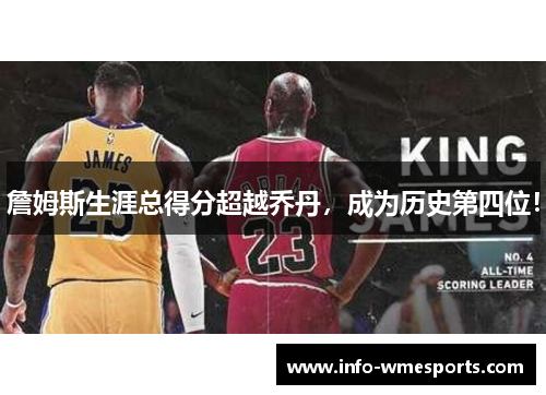 詹姆斯生涯总得分超越乔丹，成为历史第四位！